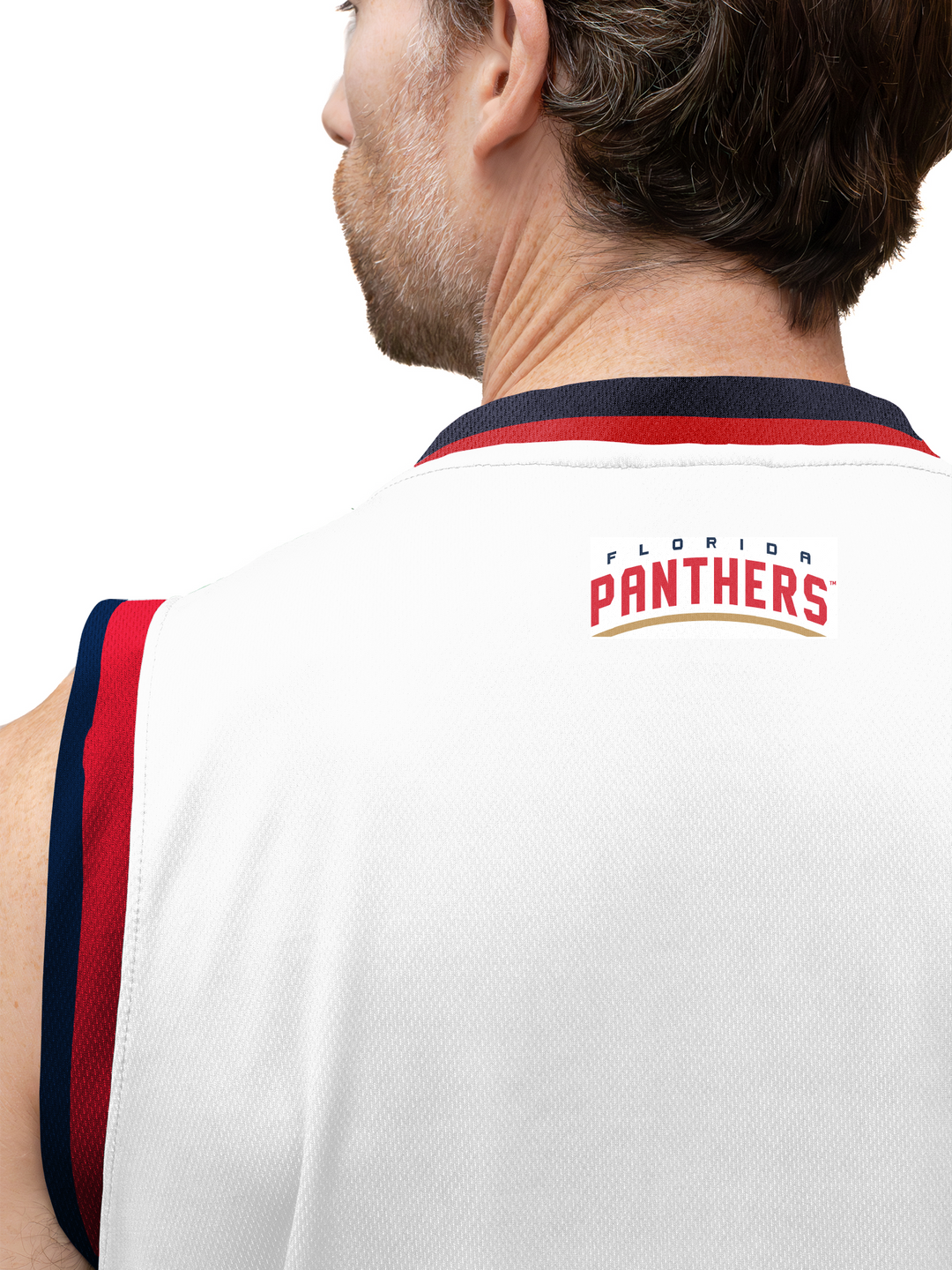Florida Panthers Bench Clearers Leaping Cat Mesh Jersey Hockey Tank - White
