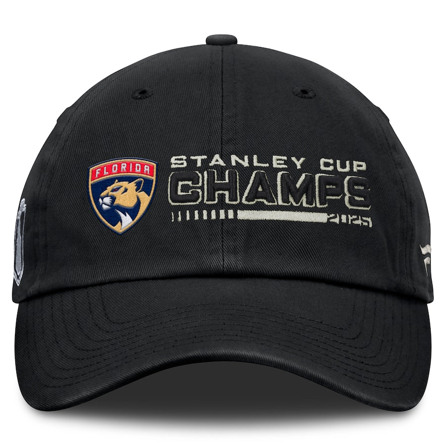 Florida Panthers 2025 Stanley Cup Champions Adjustable Slouch Hat - Black
