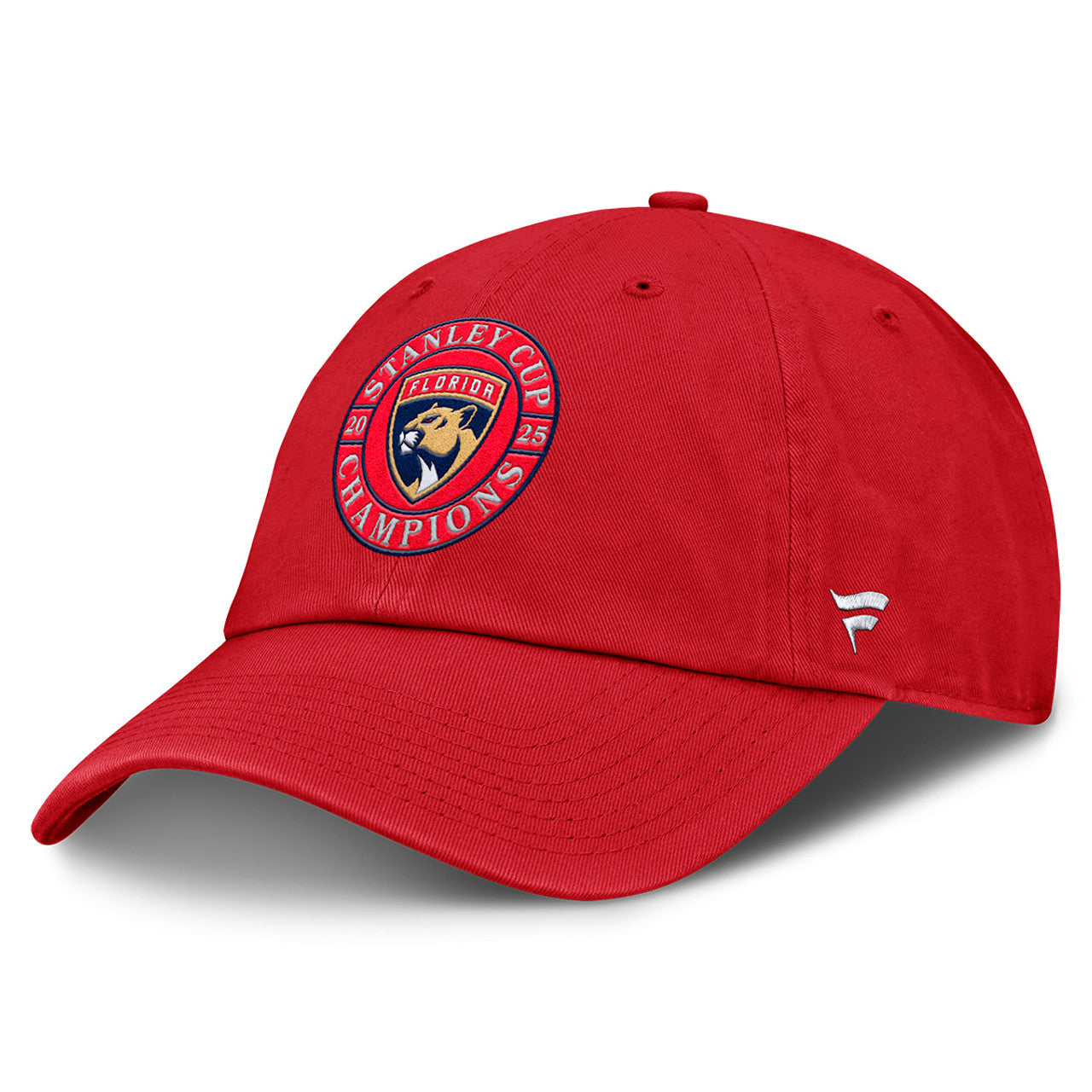 Florida Panthers Fanatics 2025 Stanley Cup Champions Core Circle Logo Adjustable Hat - Red