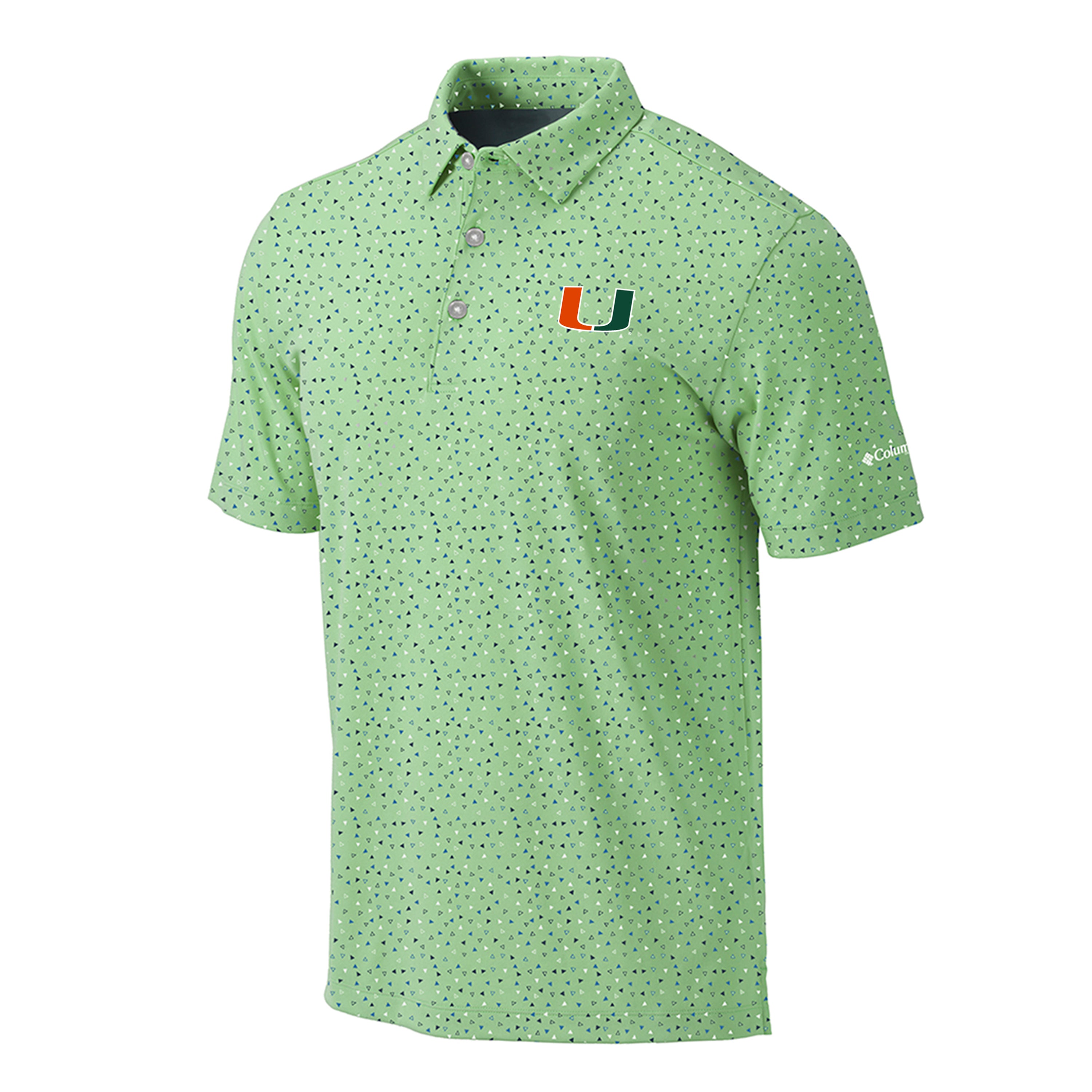 Miami Hurricanes Columbia Omni-Wick The Slicer Polo - Sage Leaf