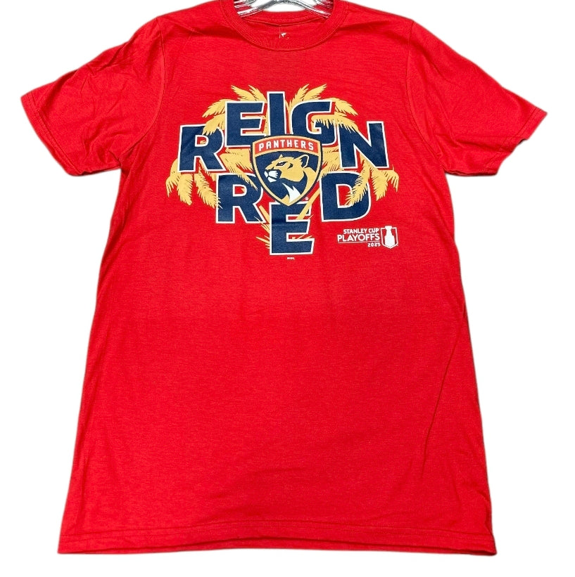 Florida Panthers Reign Red 2025 Playoffs T-Shirt - Red