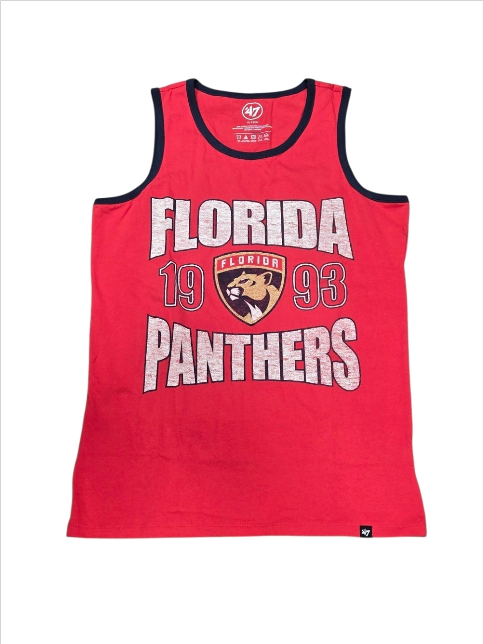 Florida Panthers 47 Brand Upload Distressed Franklin Tank Top - Red