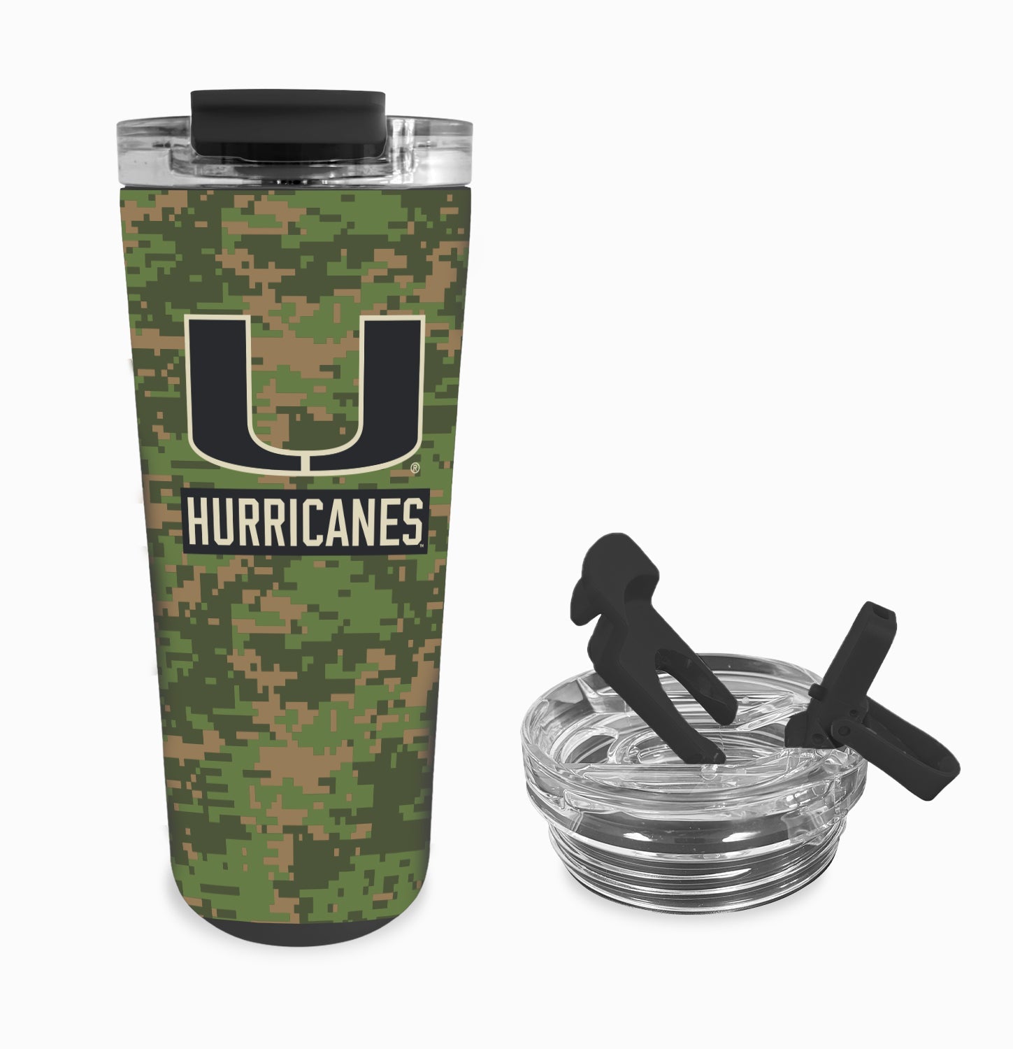 Miami Hurricanes Military Appreciation Dual Lid Tumbler - 24 oz