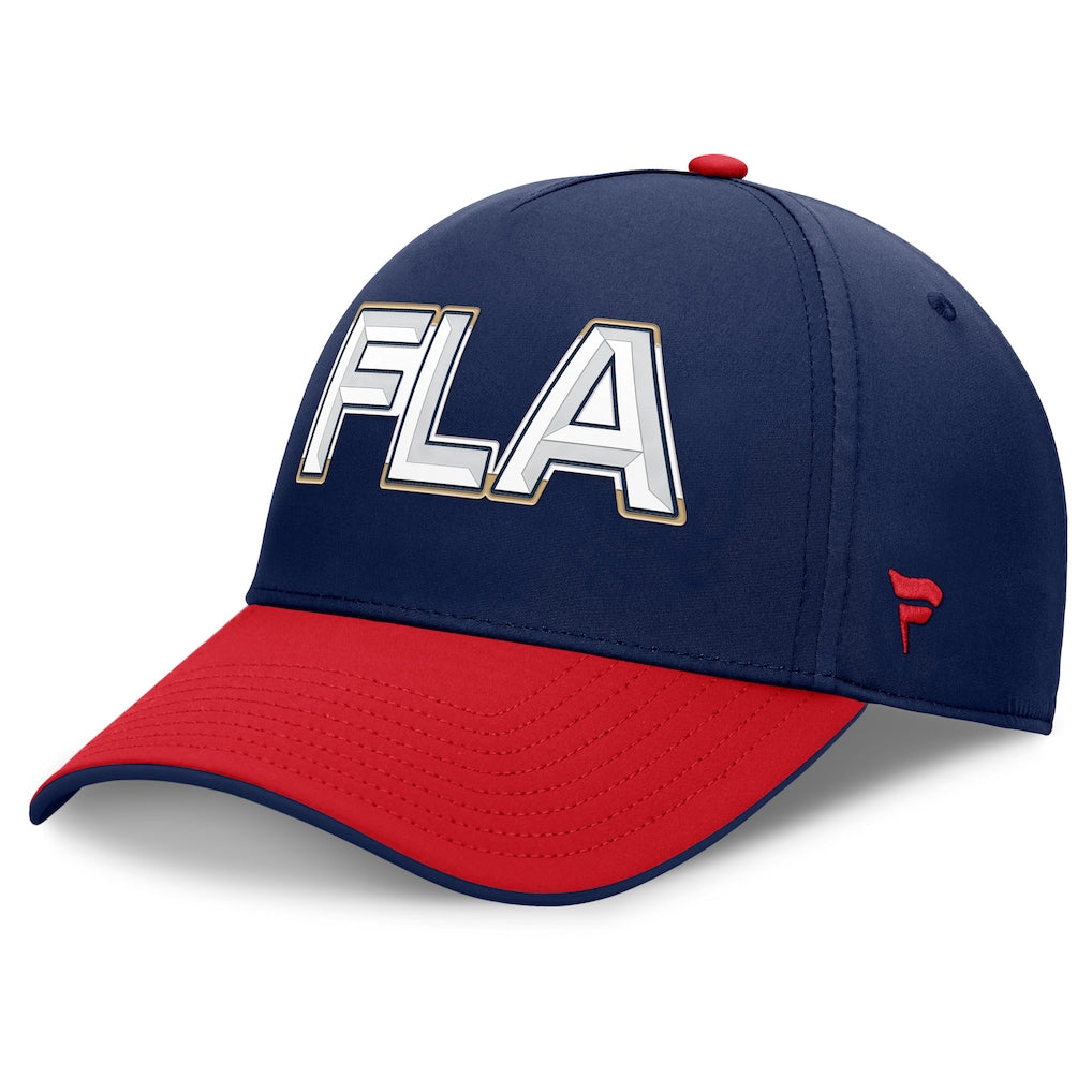 Florida Panthers Fanatics Authentic Pro Rink Team Code Flex Hat - Navy/Red