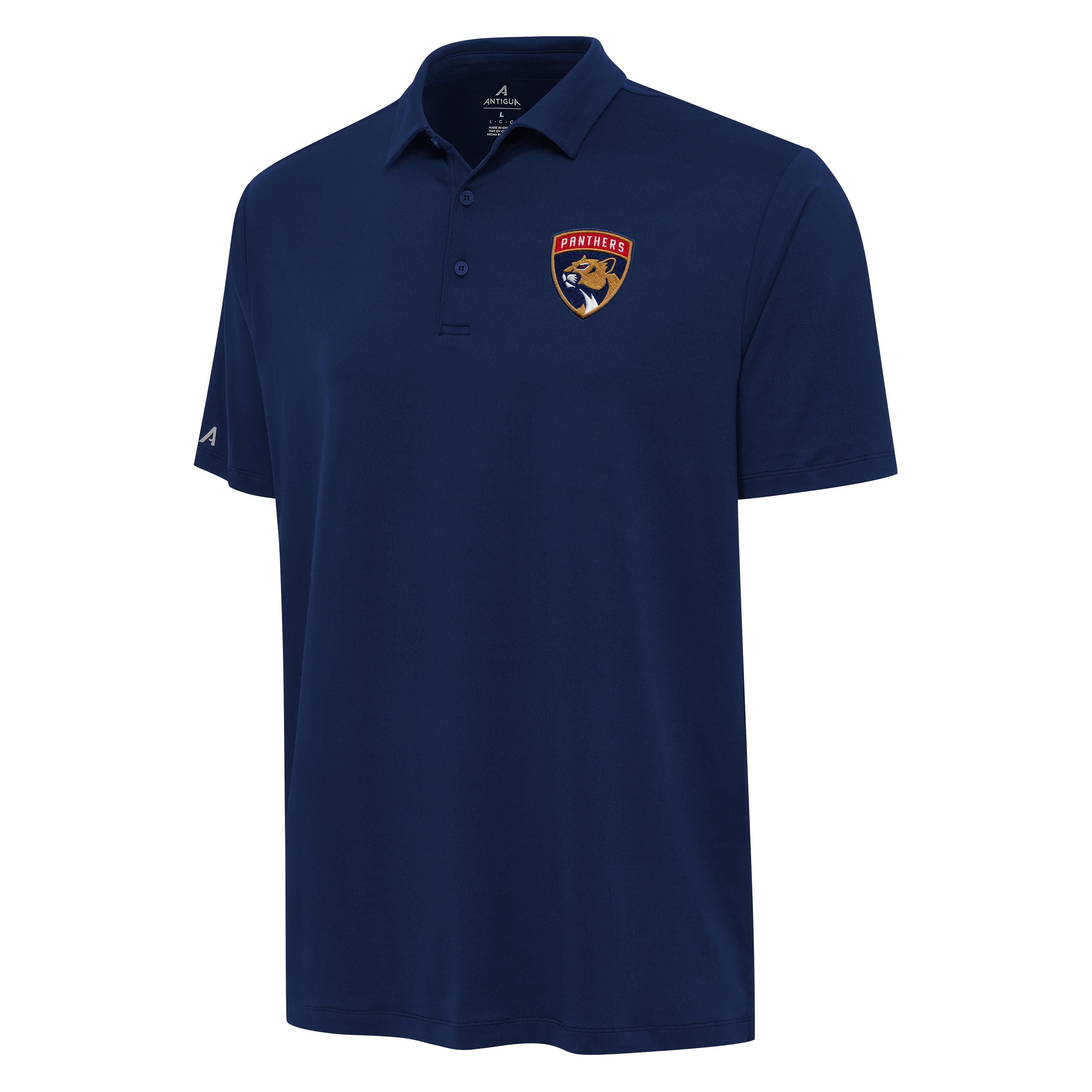 Florida Panthers Antigua Shield Logo Reprocessed Polo - Navy