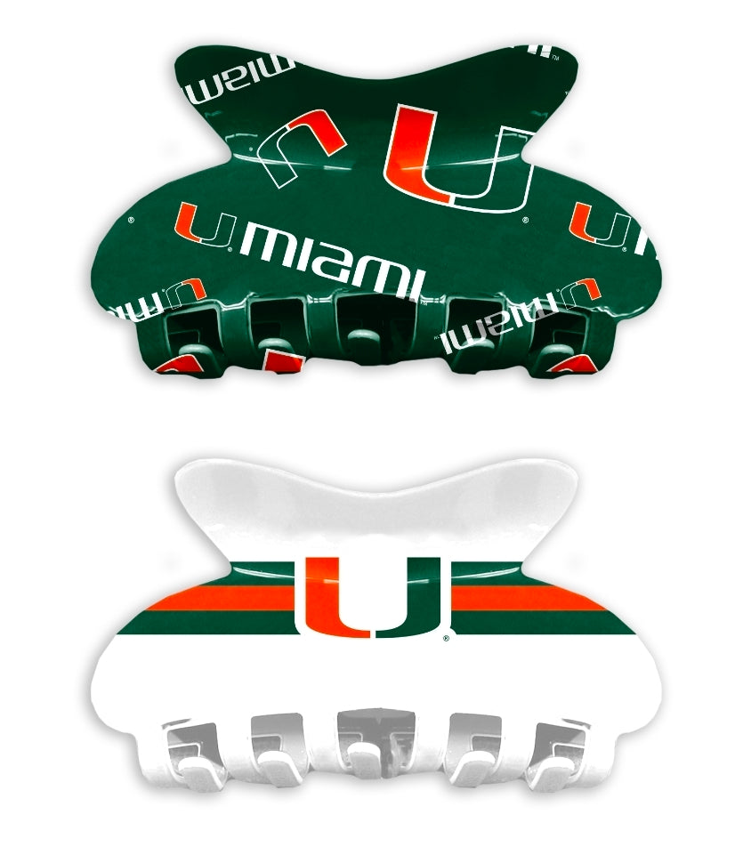 Miami Hurricanes Team Hair Clip - 2 Pack