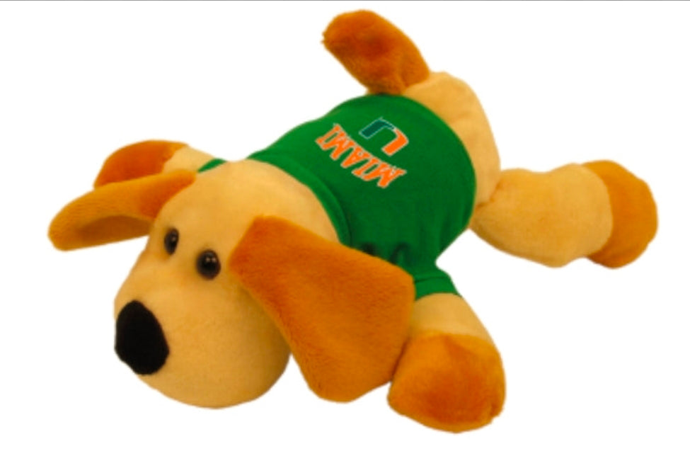 Miami Hurricanes Floppy Ears Dog - 12 Inch