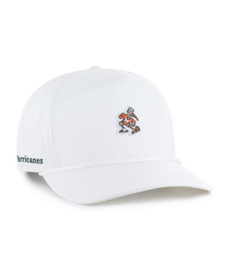 Miami Hurricanes 47 Brand Micro Patch Rope MVP Hat - White