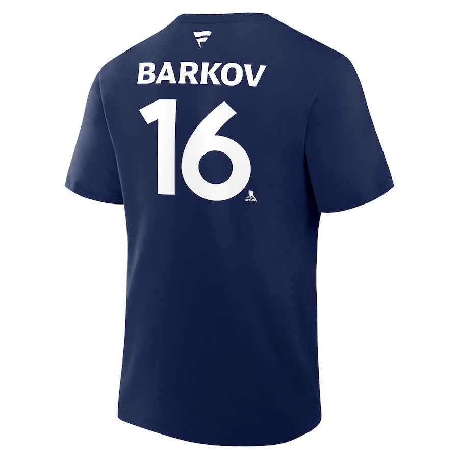 Aleksander Barkov Florida Panthers Fanatics 2025 Stanley Cup Champions Authentic Pro Name & Number T-Shirt - Navy