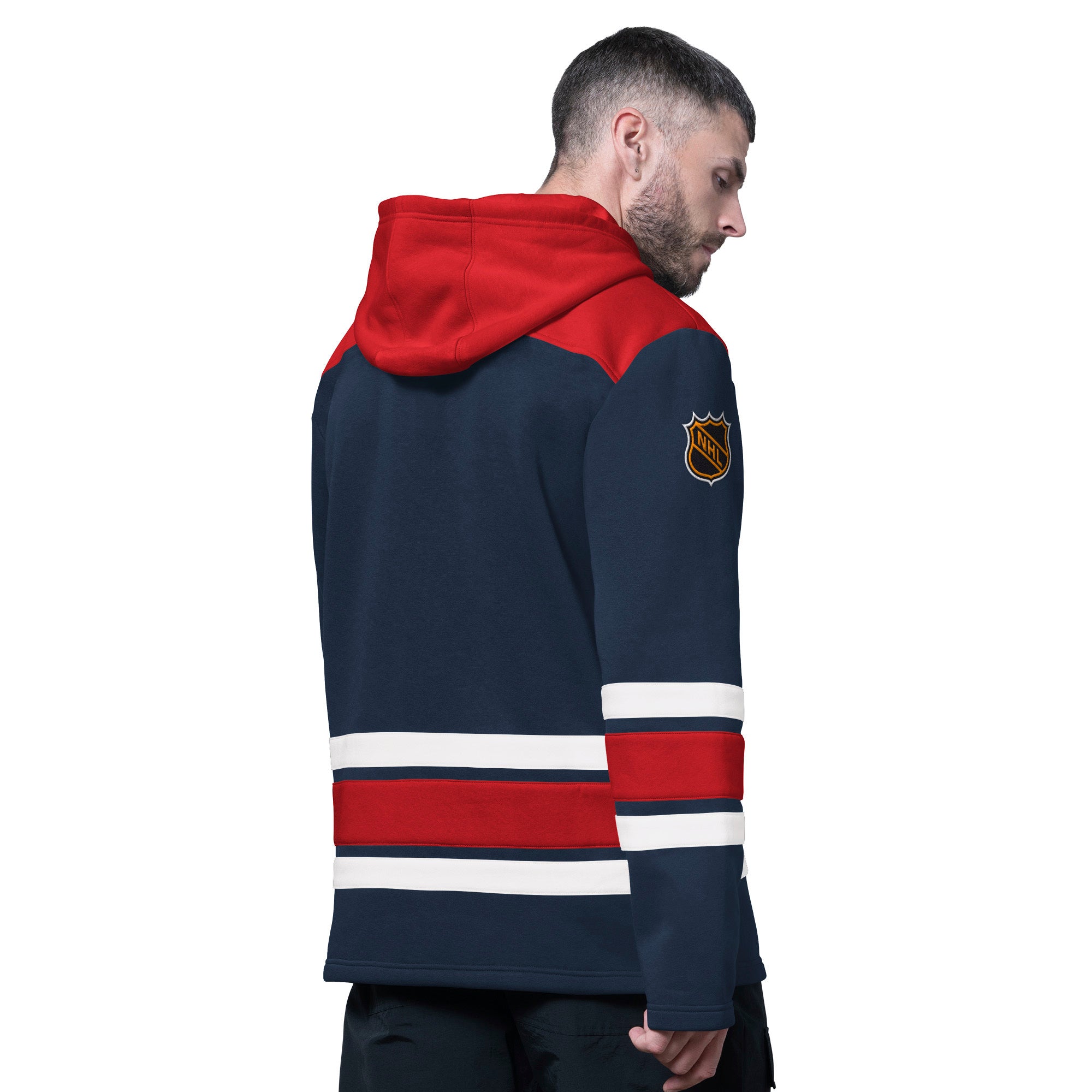 Florida Panthers Starter Vintage Leaping Cat Knit Hoodie - Navy