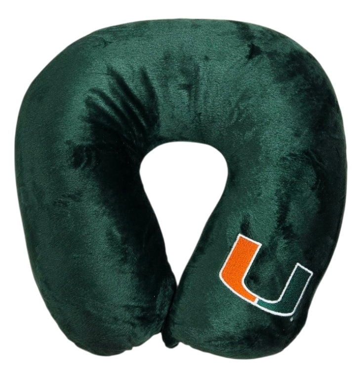 Miami Hurricanes Travel Neck Pillow - Green