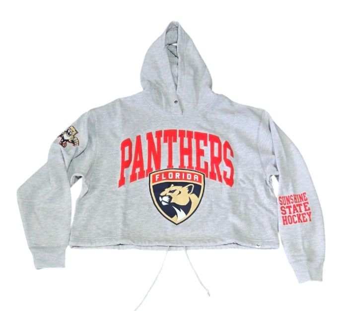 Florida Panthers '47 Brand Women's Relay High Hopes Low Crop Venice Hoodie - Little Grey