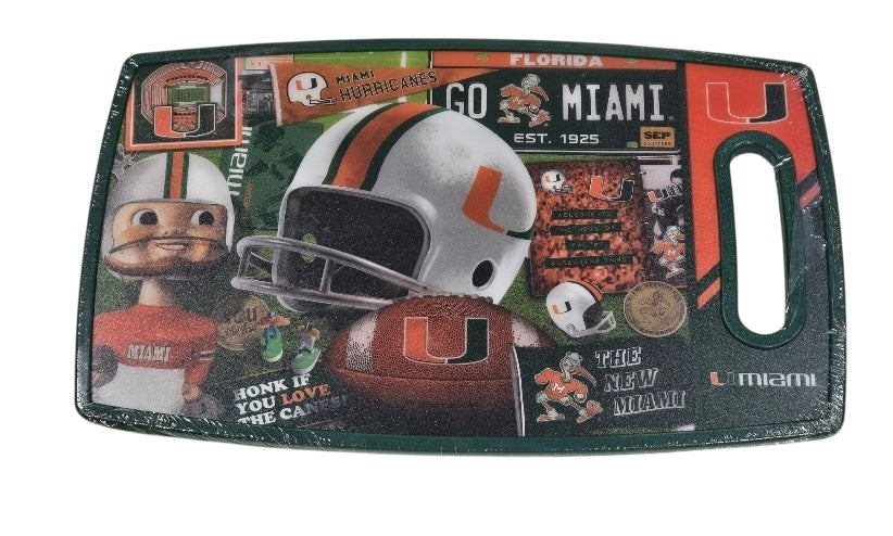 Miami Hurricanes Retro Series Cutting Board - Green
