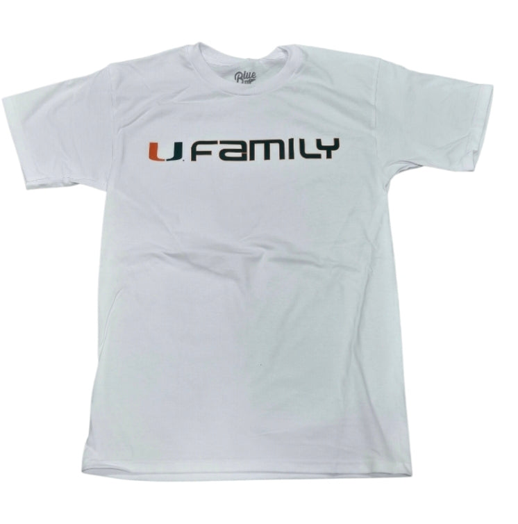 Miami Hurricanes U Family T-Shirt - White