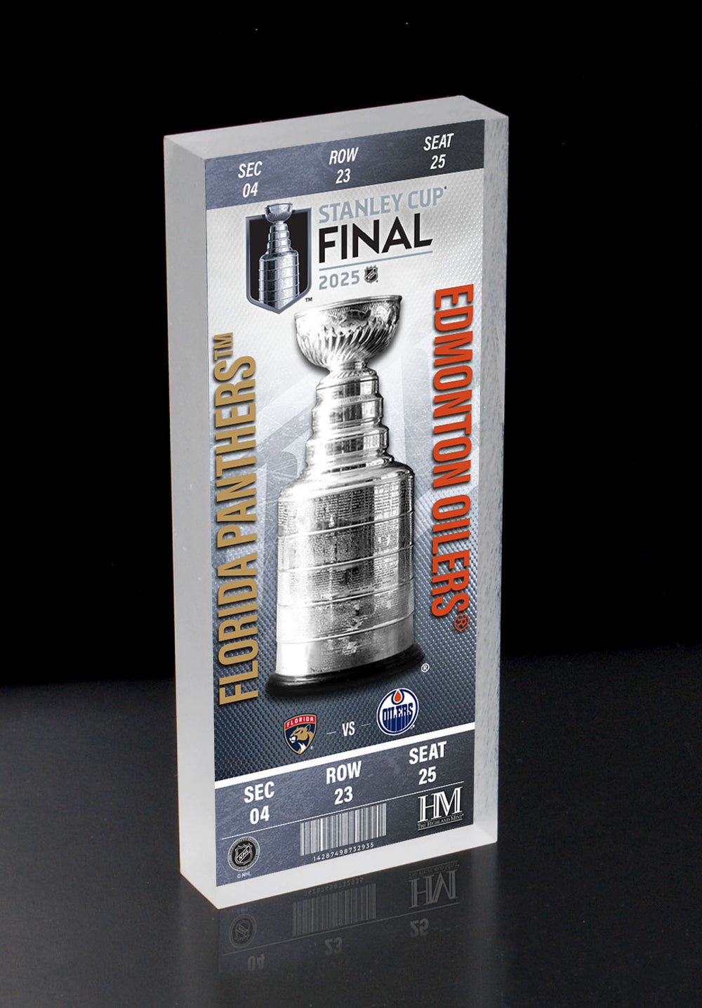 PANTHERS VS OILERS 2025 NHL STANLEY CUP FINALS 3D TICKET BLOCKART