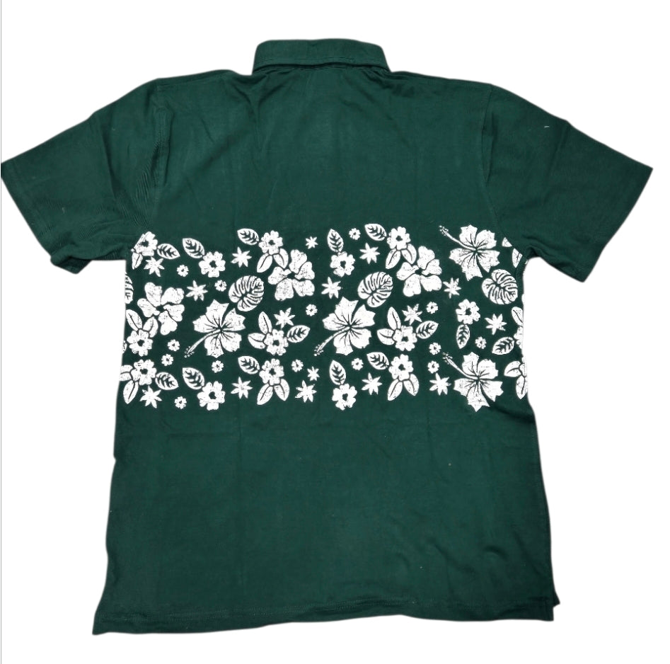 Miami Hurricanes Wes & Willy Floral Polo - Green