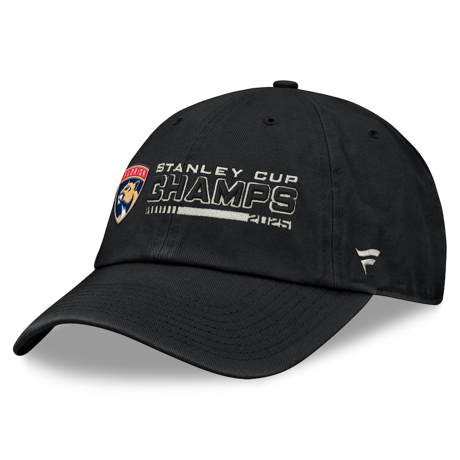 Florida Panthers 2025 Stanley Cup Champions Adjustable Slouch Hat - Black