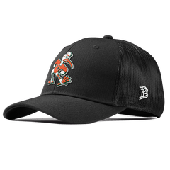 Miami Hurricanes Branded Bills "Sebastian the Ibis" Curved Trucker Hat - Black
