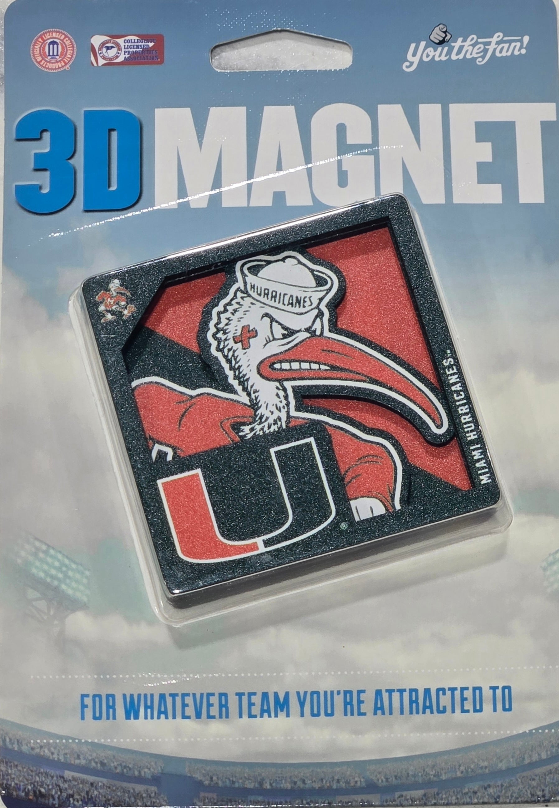 Miami Hurricanes Bold Logo 3D Magnet