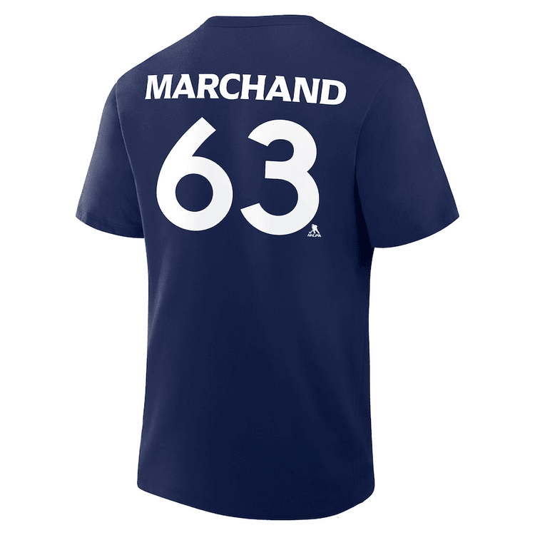 Brad Marchand Florida Panthers Fanatics 2025 Stanley Cup Champions Authentic Pro Name & Number T-Shirt - Navy