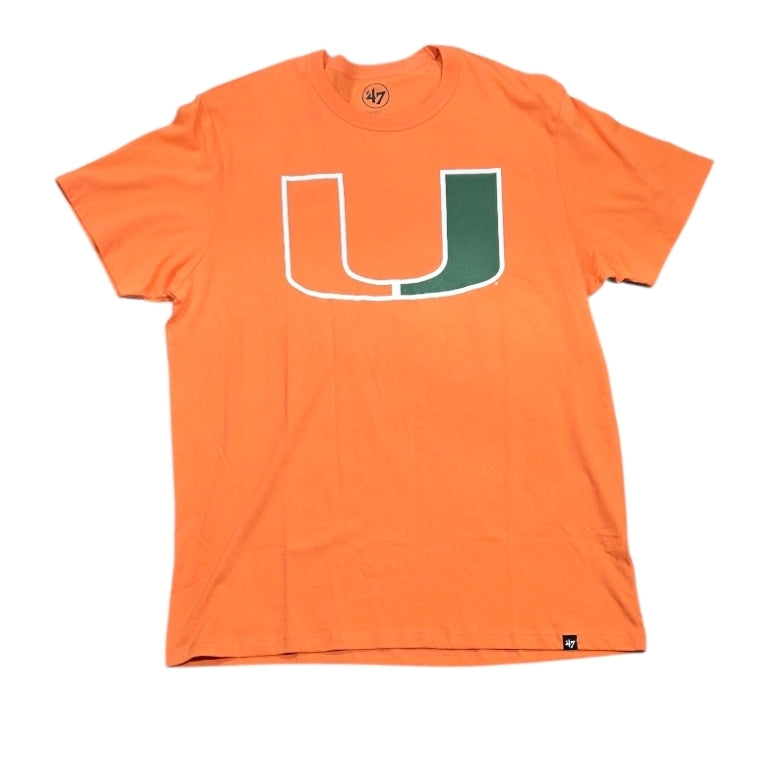 Miami Hurricanes 47 Brand Primary Logo Franklin T-Shirt - Orange