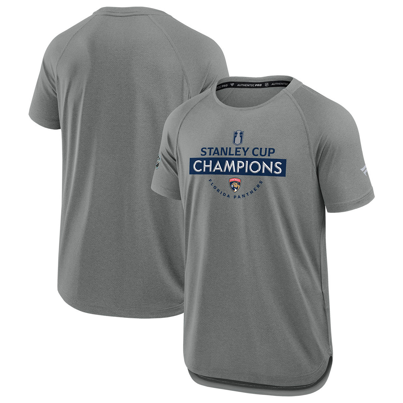 Florida Panthers 2025 Stanley Cup Champions Authentic Pro Performance T-Shirt - Grey