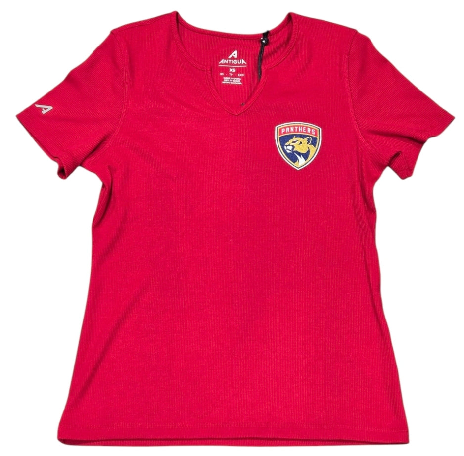 Florida Panthers Antigua Women's Primary Logo Traveler T-Shirt - Red