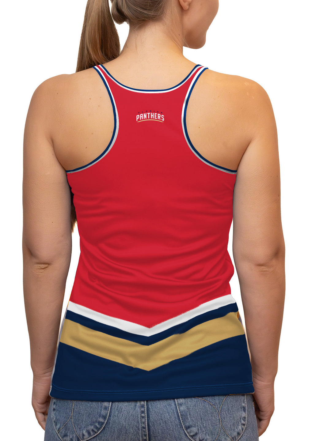 Florida Panthers Women's Bench Clearers Leaping Cat Mesh Jersey Racerback Tank - Red