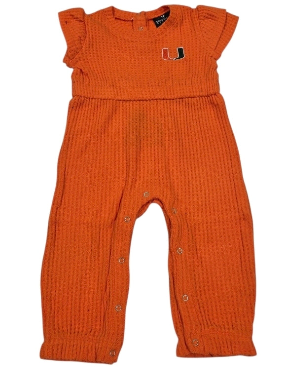 Miami Hurricanes Colosseum Infant Beautopia Waffle Romper - Orange