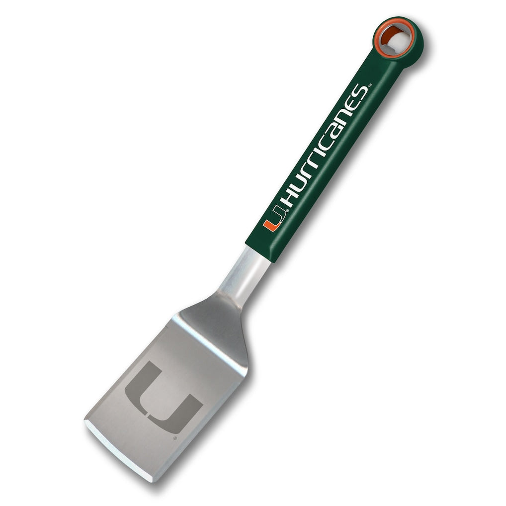 Miami Hurricanes Stainless Steel BBQ Spatula with Bottle Opener