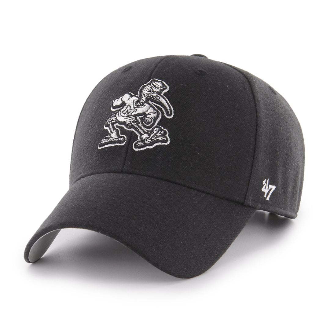 Miami Hurricanes 47 Brand Sebastian Adjustable MVP Hat - Black
