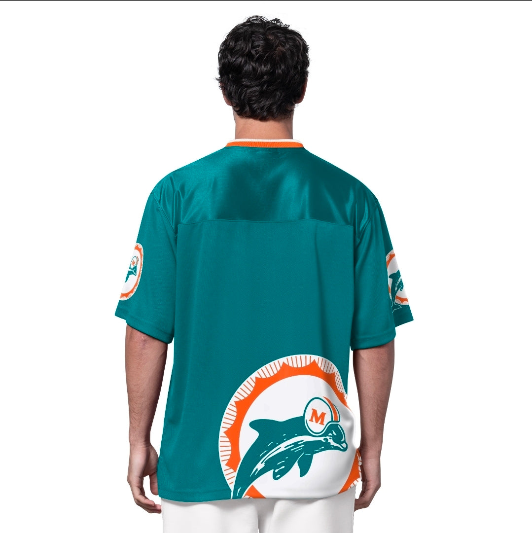 Miami Dolphins Starter Oversized Vintage Jersey - Aqua