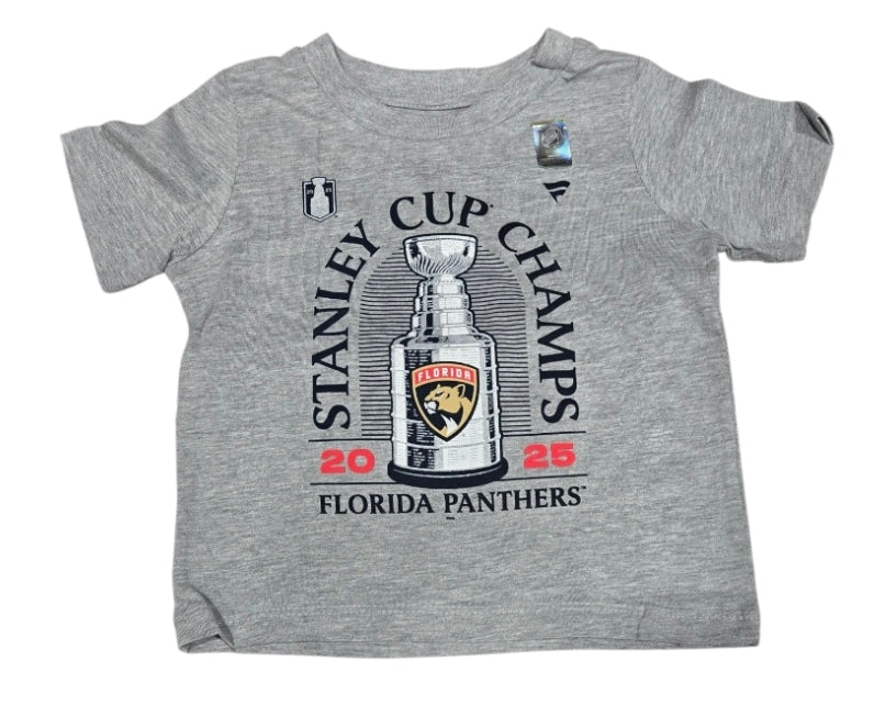 Florida Panthers Toddler 2025 Stanley Cup Champions Locker Room T-Shirt - Grey