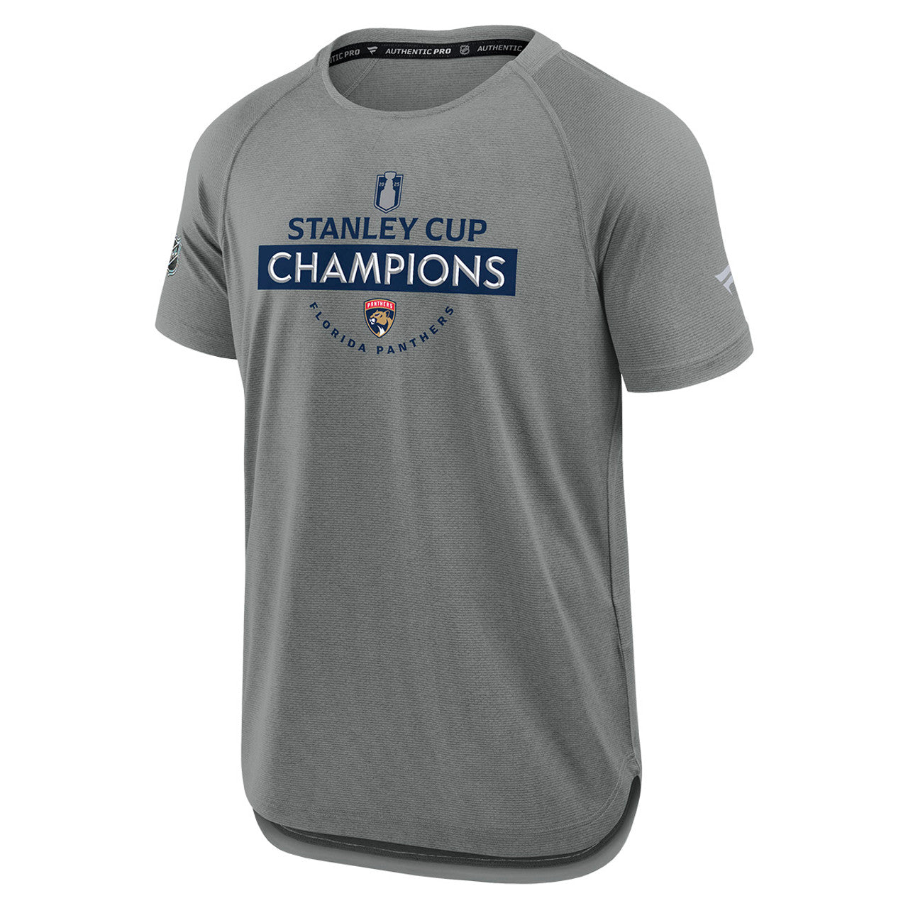 Florida Panthers 2025 Stanley Cup Champions Authentic Pro Performance T-Shirt - Grey