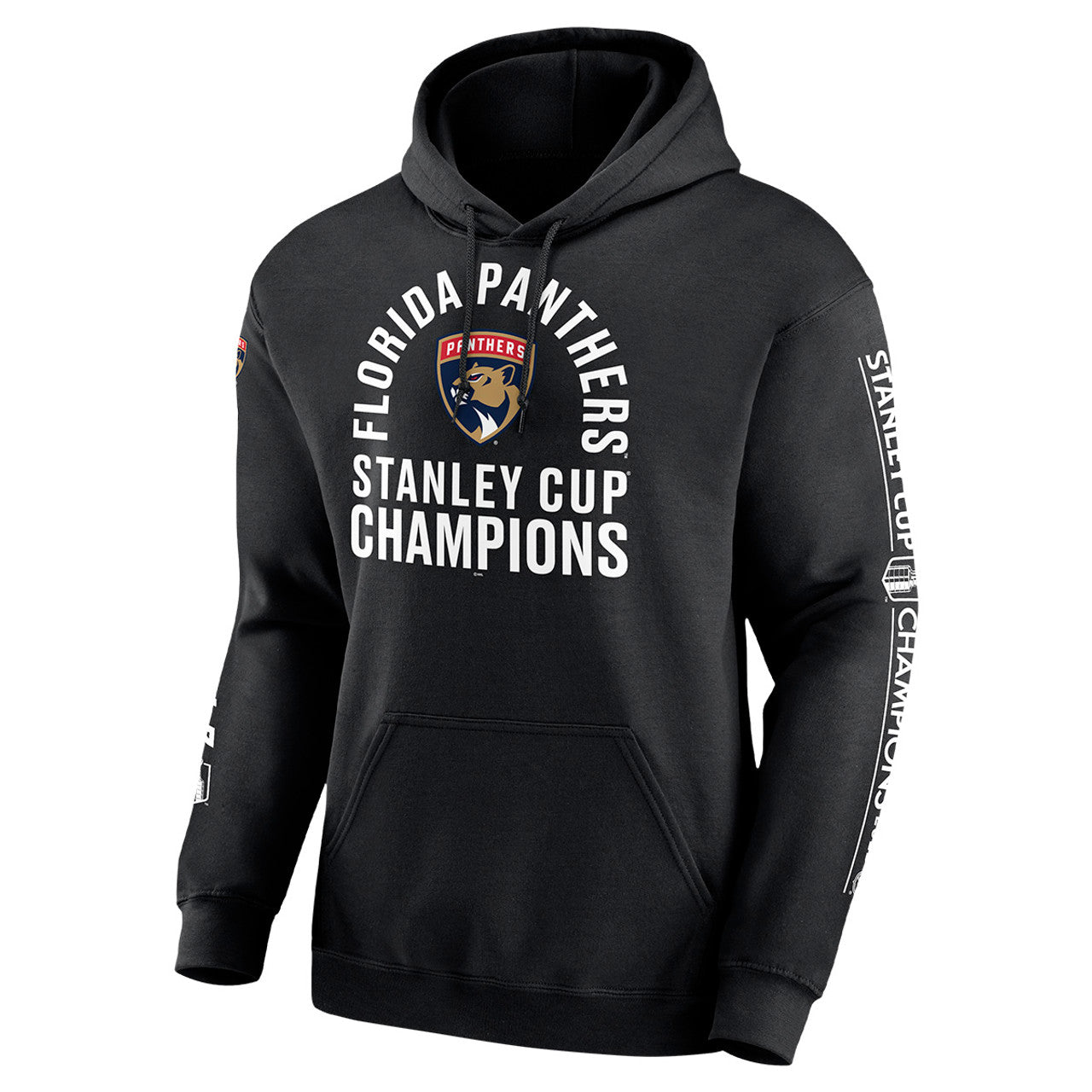 Florida Panthers Fanatics Two-Time Stanley Cup Champions Conquest Pullover Hoodie - Black