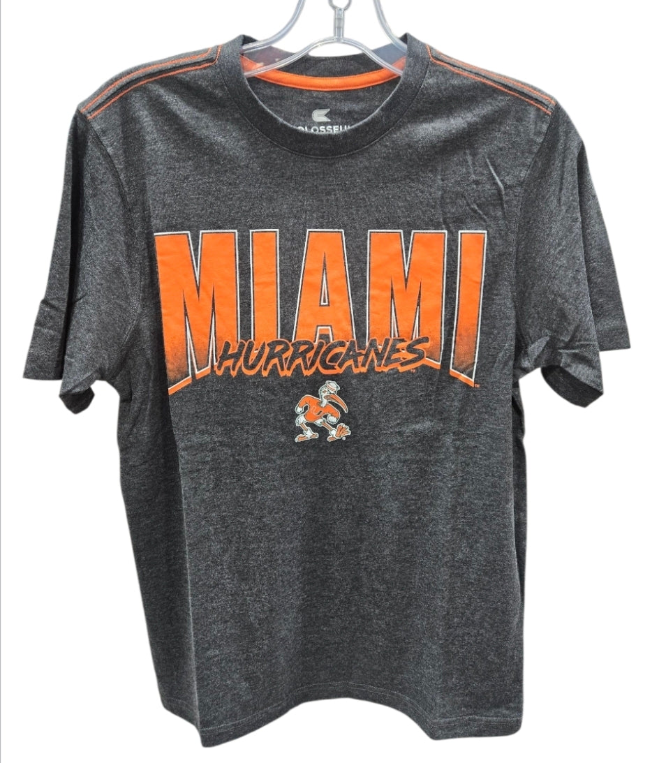 Miami Hurricanes Colosseum Manhattan Project T-Shirt - Charcoal