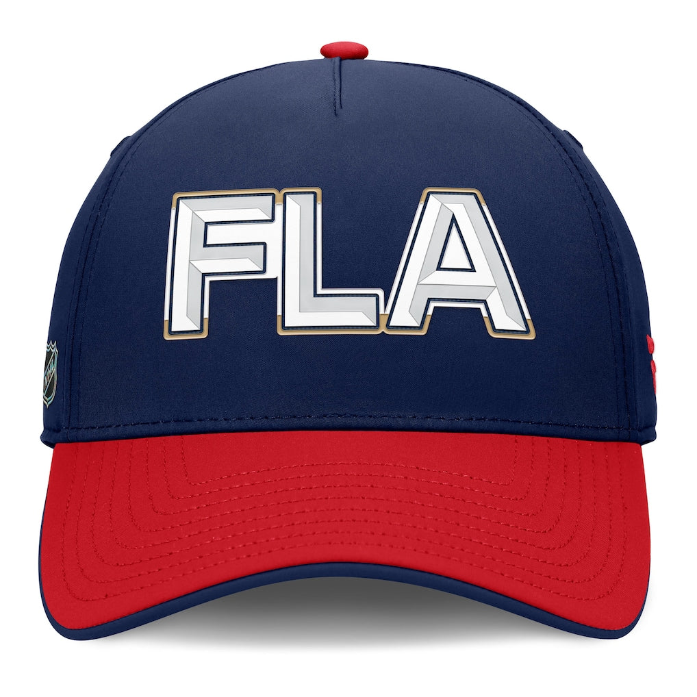 Florida Panthers Fanatics Authentic Pro Rink Team Code Flex Hat - Navy/Red