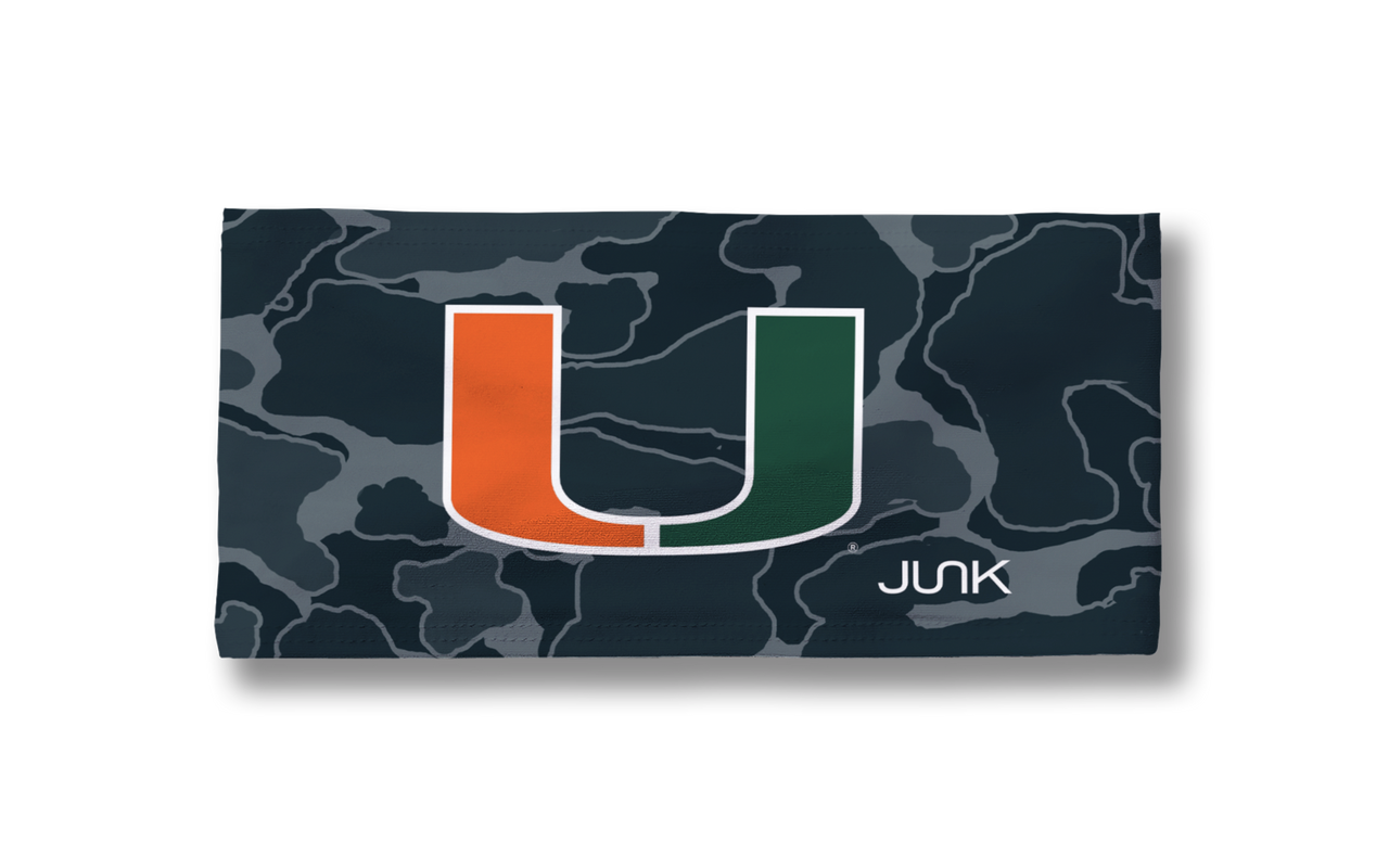 Miami Hurricanes Headband Camo Black/Grey