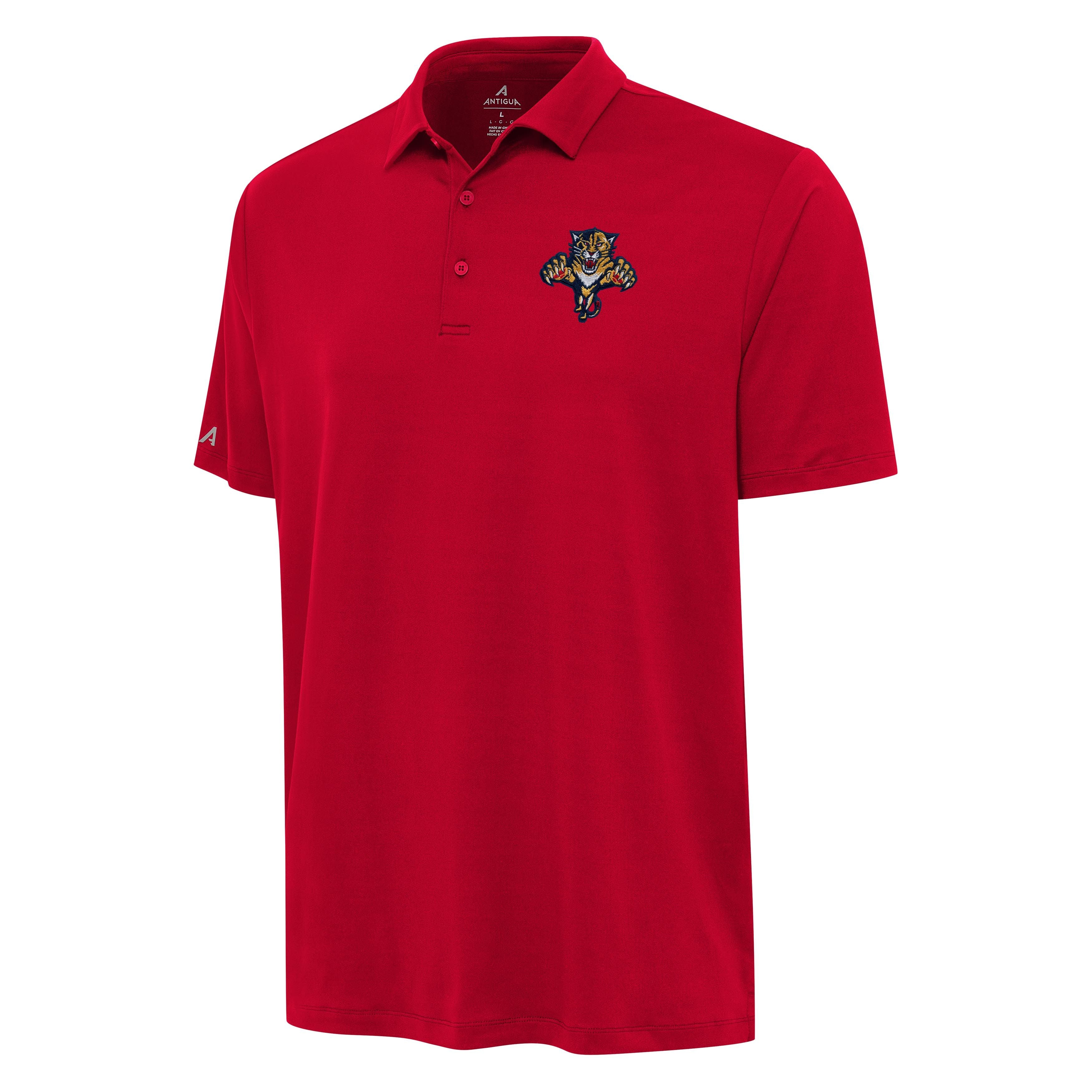 Florida Panthers Antigua Vintage Logo Reprocessed Polo - Red