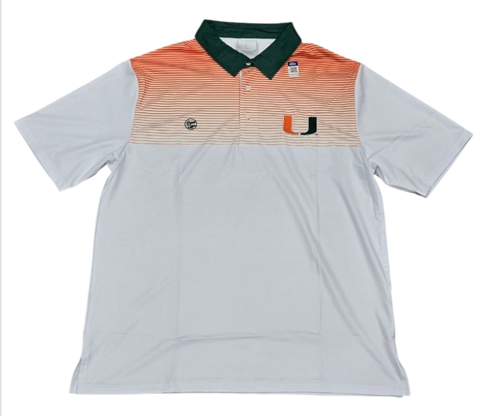 Miami Hurricanes Dyme Lyfe Storm U Polo - White
