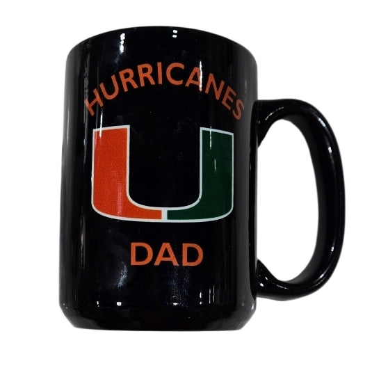 Miami Hurricanes Ceramic Dad Mug - Black