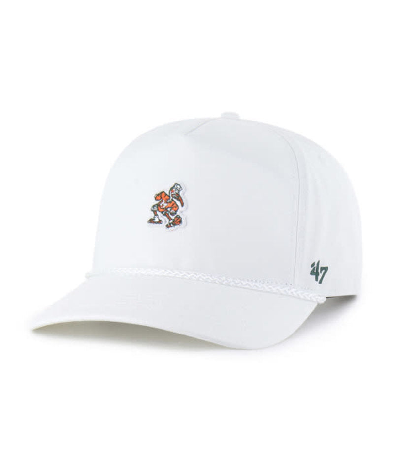 Miami Hurricanes 47 Brand Micro Patch Rope MVP Hat - White