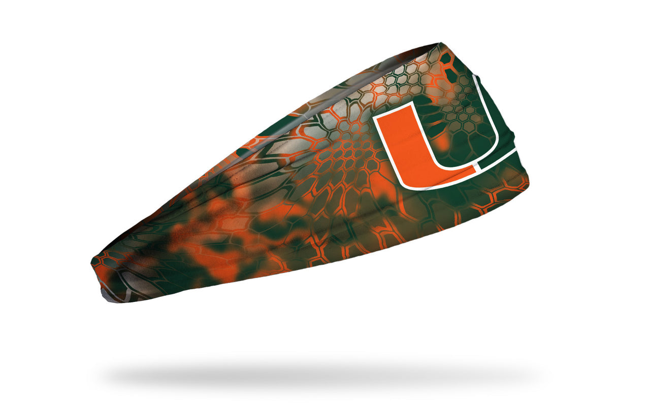 Miami Hurricanes Headband Kryptek Big Bang - Orange/Green