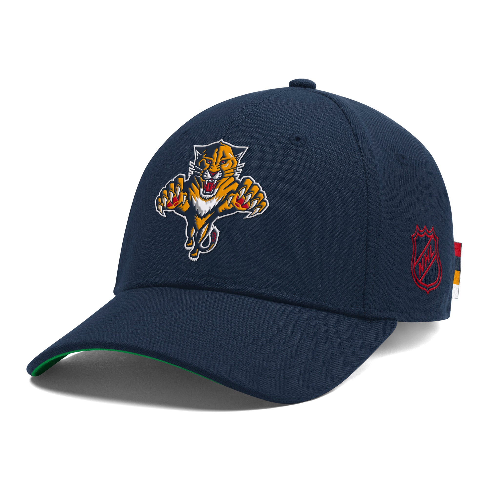 Florida Panthers Starter Leaping Cat Vintage StarFlex Fit Hat - Navy Blue
