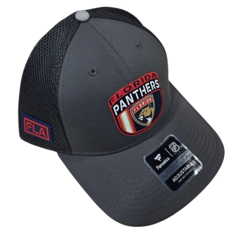 Florida Panthers Fanatics Pro Home Ice Trucker Snapback Hat - Storm Grey