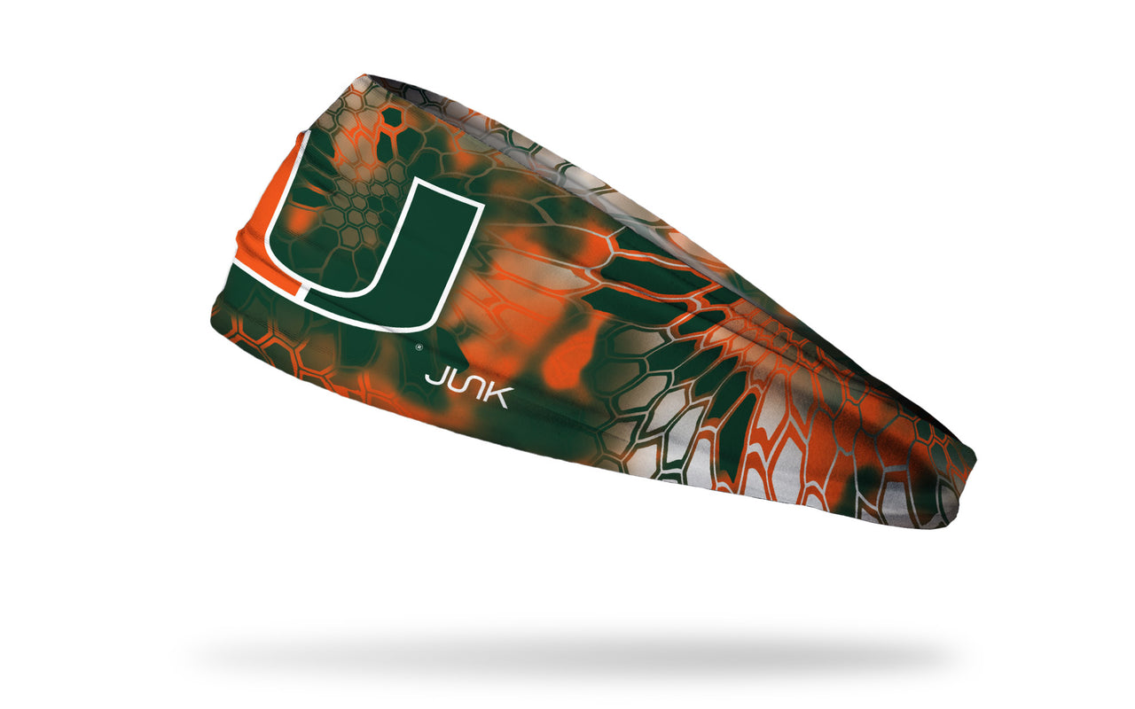 Miami Hurricanes Headband Kryptek Big Bang - Orange/Green