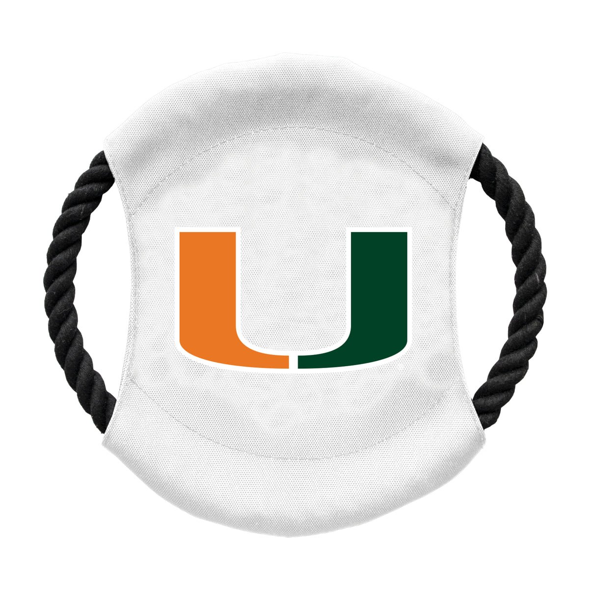 Miami Hurricanes Dog Rope Disk Toy - White