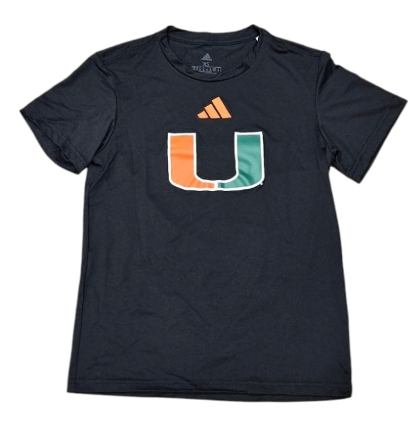 Miami Hurricanes adidas Women’s Pregame T-Shirt - Black