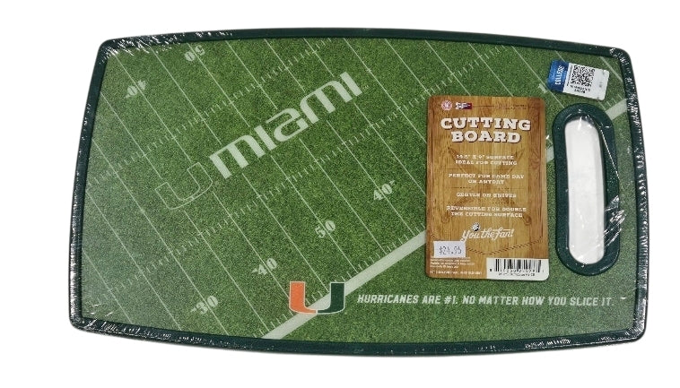 Miami Hurricanes Retro Series Cutting Board - Green