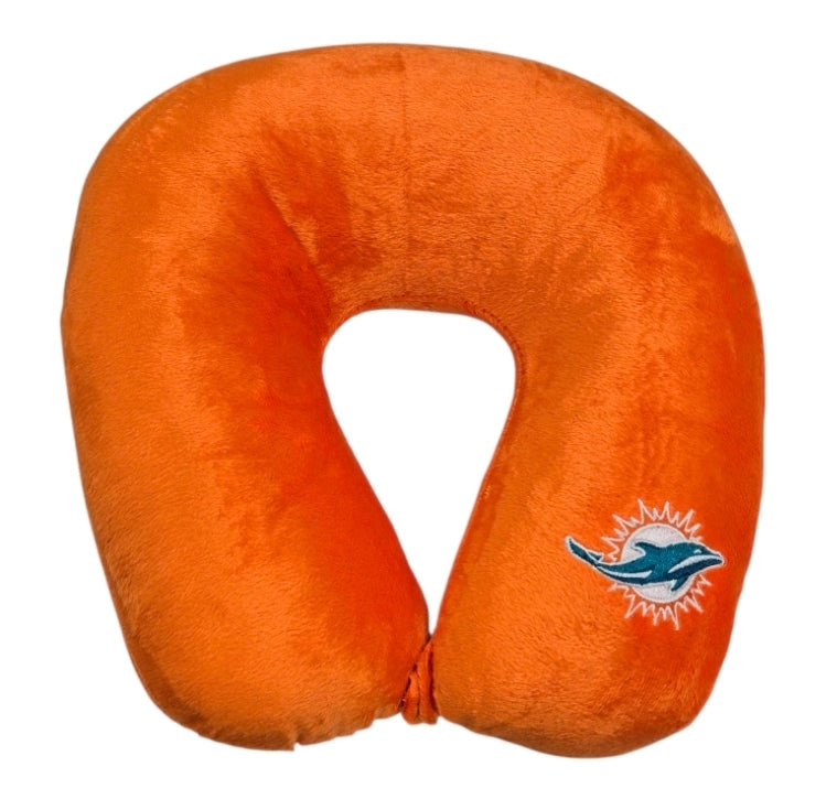 Miami Dolphins Travel Neck Pillow - Orange